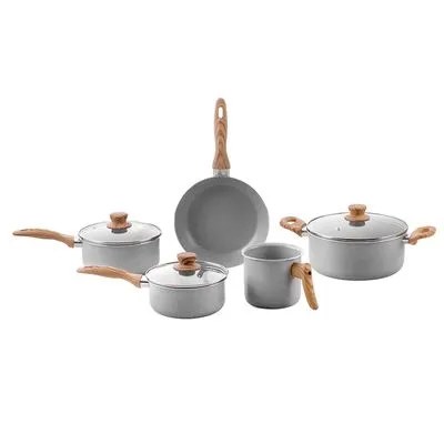 Jogo de Panelas Alumínio 5 Peças Gris Brinox | Americanas